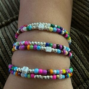 Handcrafted Beaded Bracelets Duo with Your Initial/Name